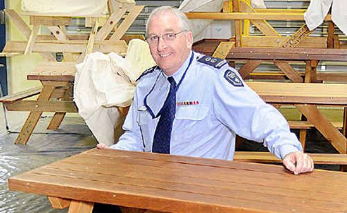 Maryborough Correctional Centre’s general manager Trevor Craig with some of the furniture made by the prisoners. Maryborough Correctional Centre’s general manager Trevor Craig with some of the furniture made by the prisoners.